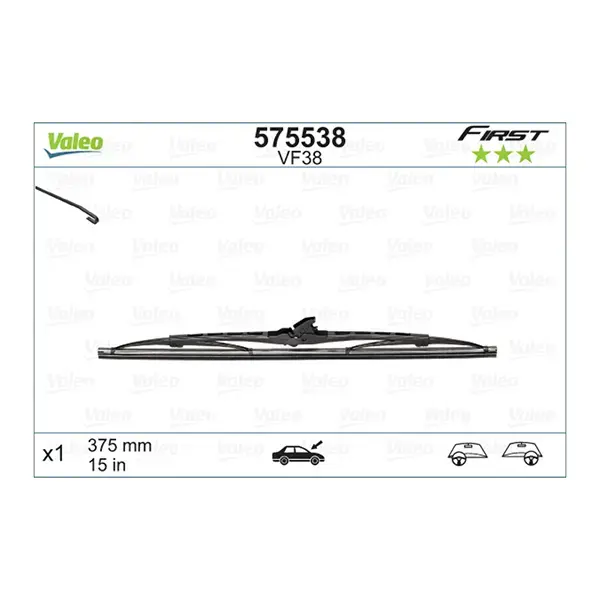 Valeo First Standard 15 Inch Single Wiper Blade