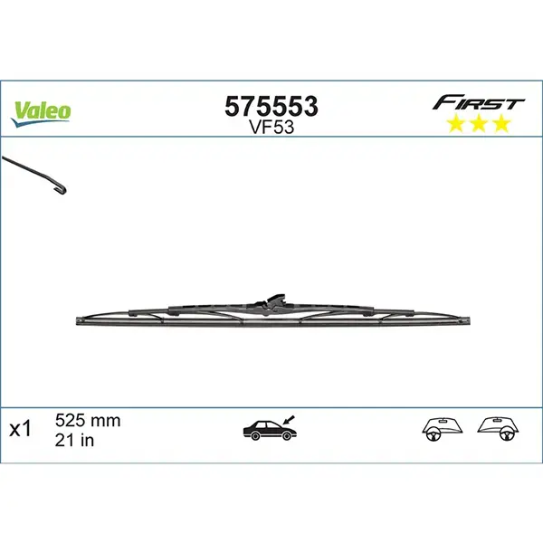 Valeo First Universal Wiper Blade 21 Inch