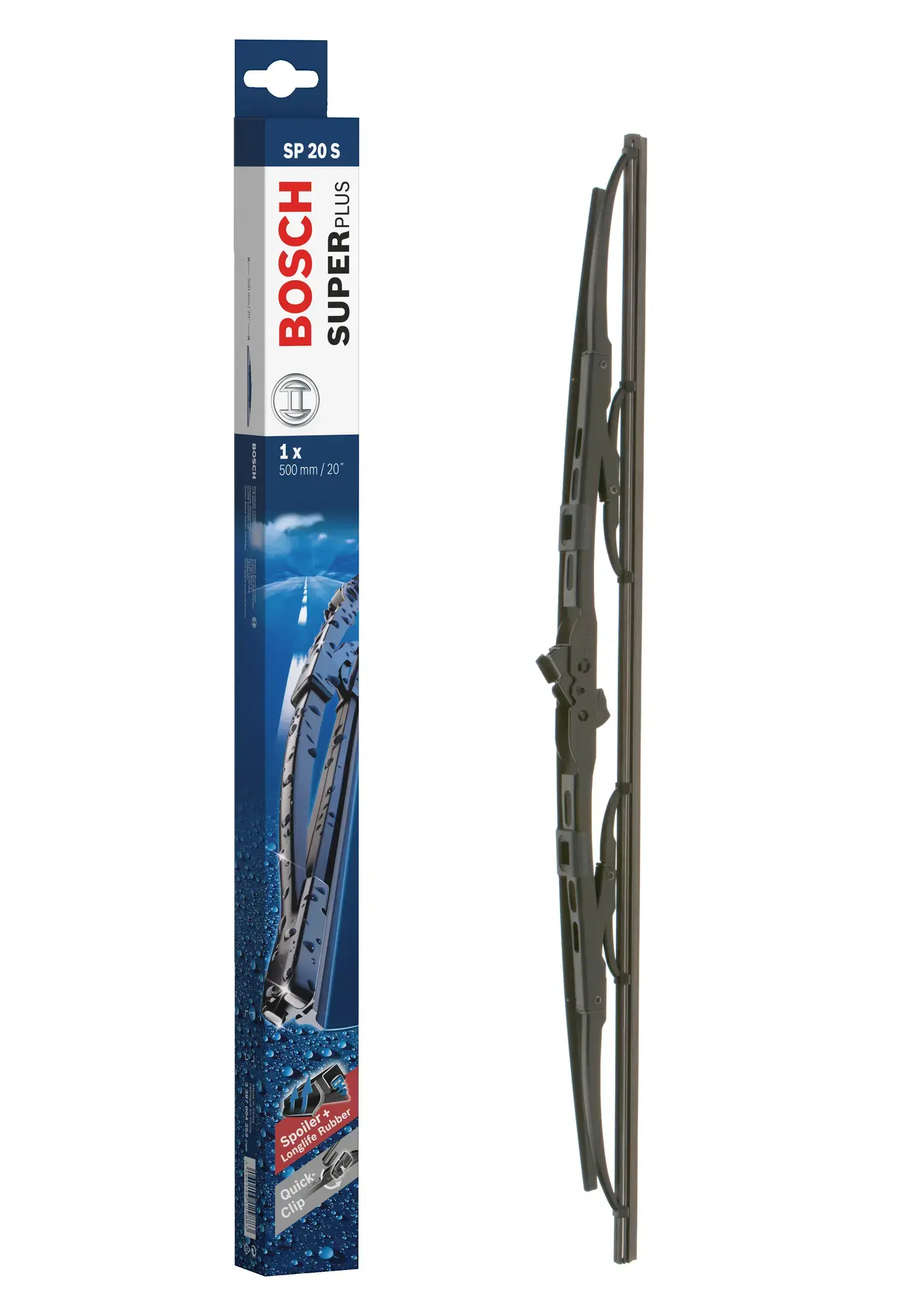 Bosch Super Plus Single Universal Wiper Blade With Spoiler SP20S