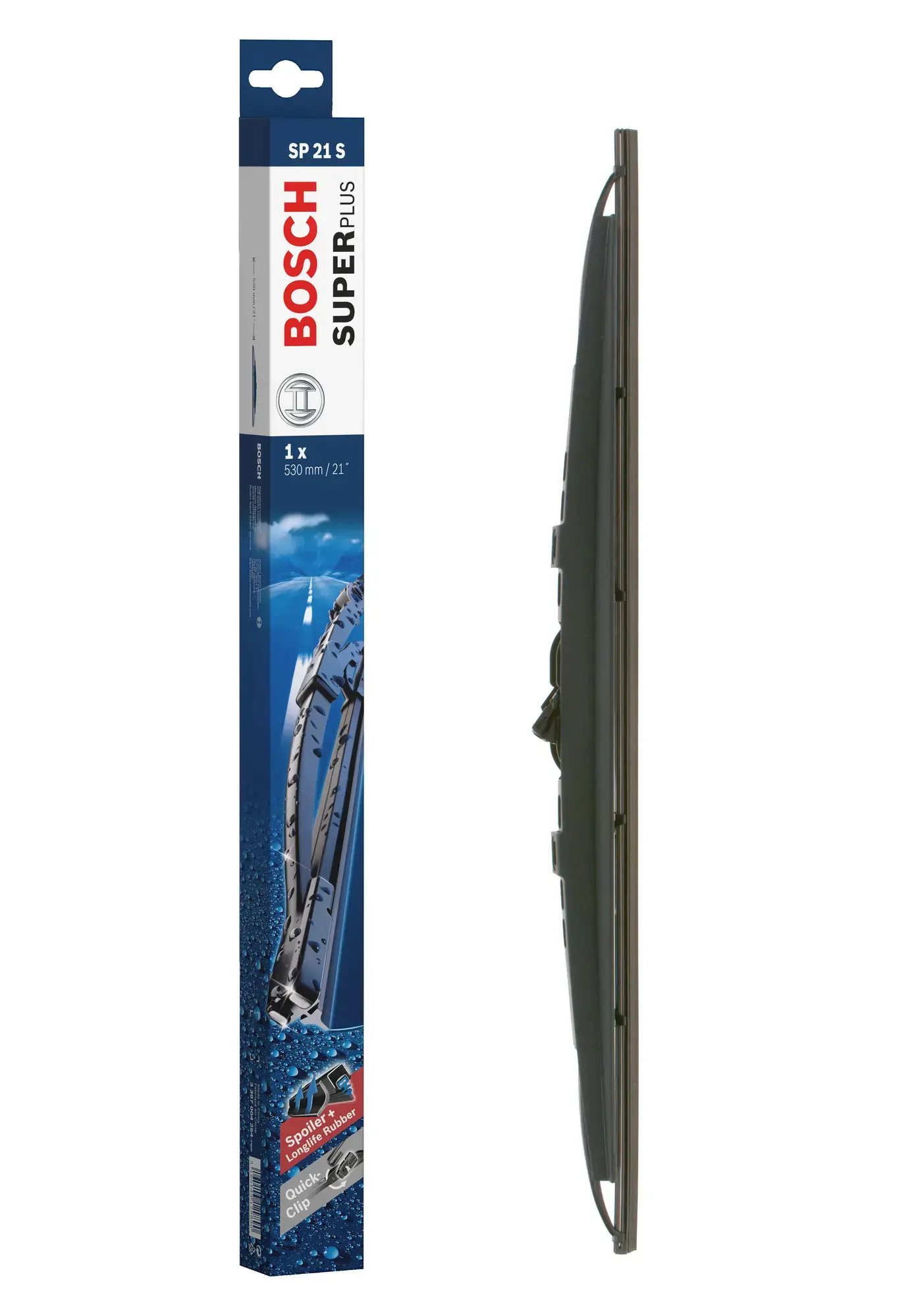 Bosch Super Plus Single Universal Wiper Blade With Spoiler SP21S