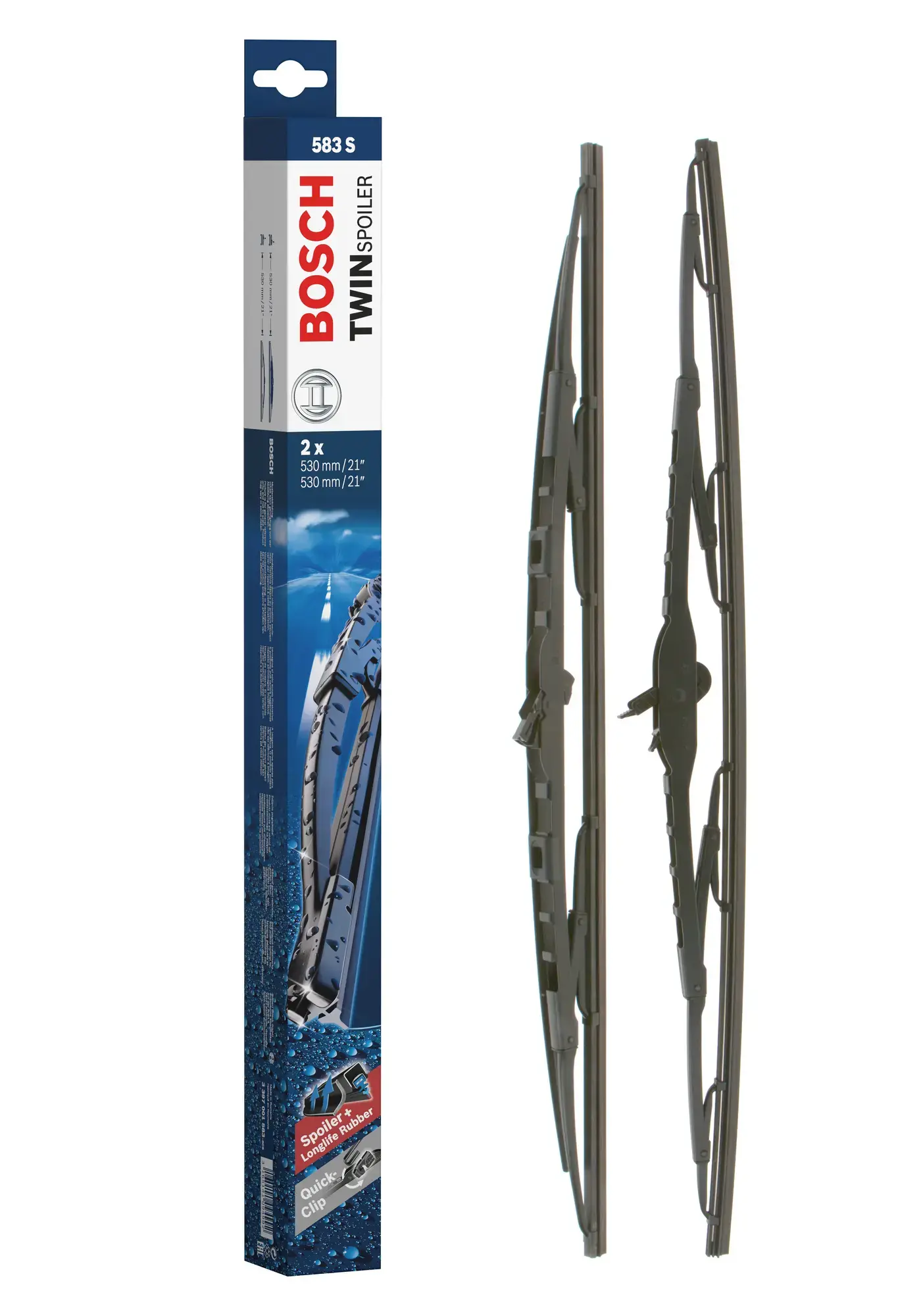 Bosch Super Plus Specific Wiper Blade Set Sp21/21Js With 1 Curved Blade