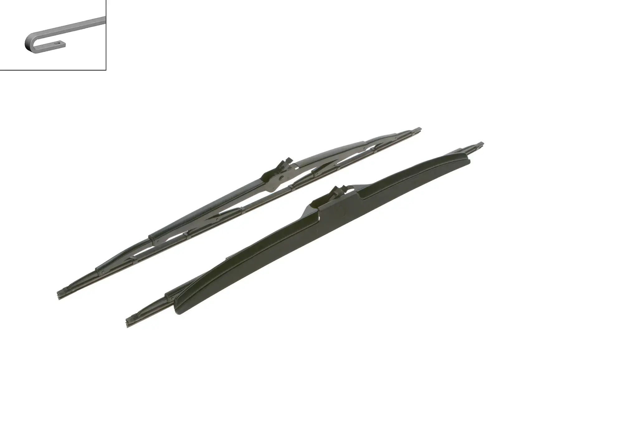 Bosch Super Plus Specific Wiper Blade Set Sp24/24B With Spoiler On Rh Side