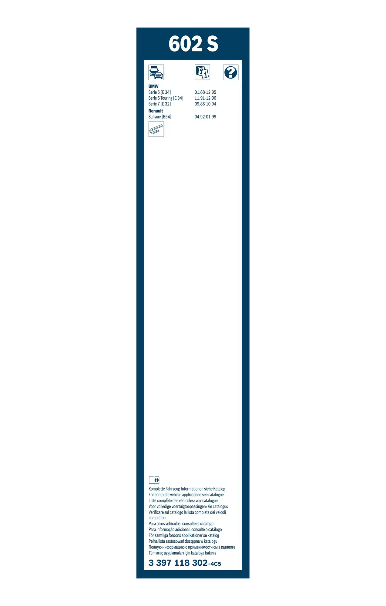 Bosch Super Plus Specific Wiper Blade Set Sp24/24B With Spoiler On Rh Side