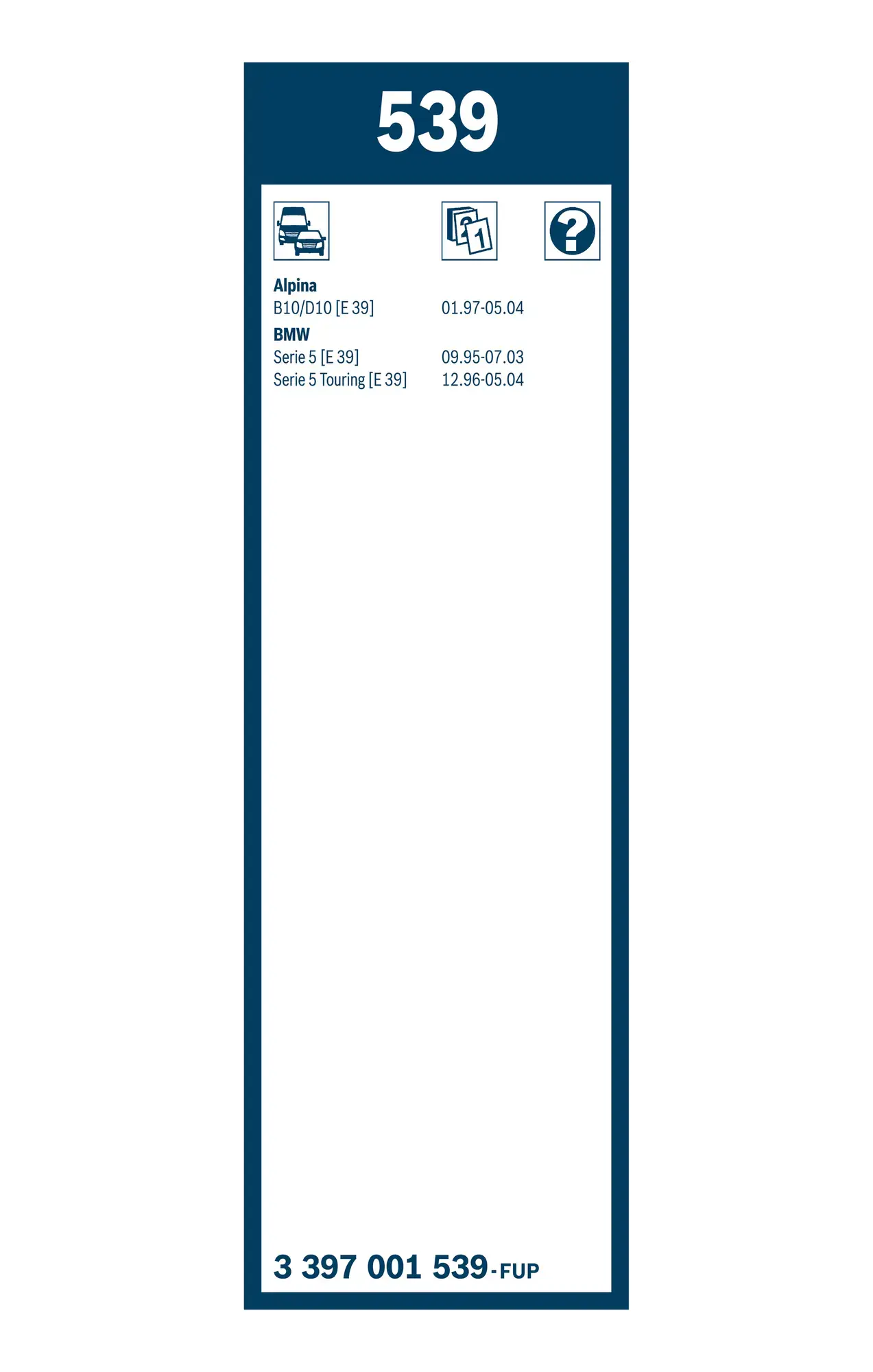 Bosch Super Plus Specific Wiper Blade Set SP26/22B