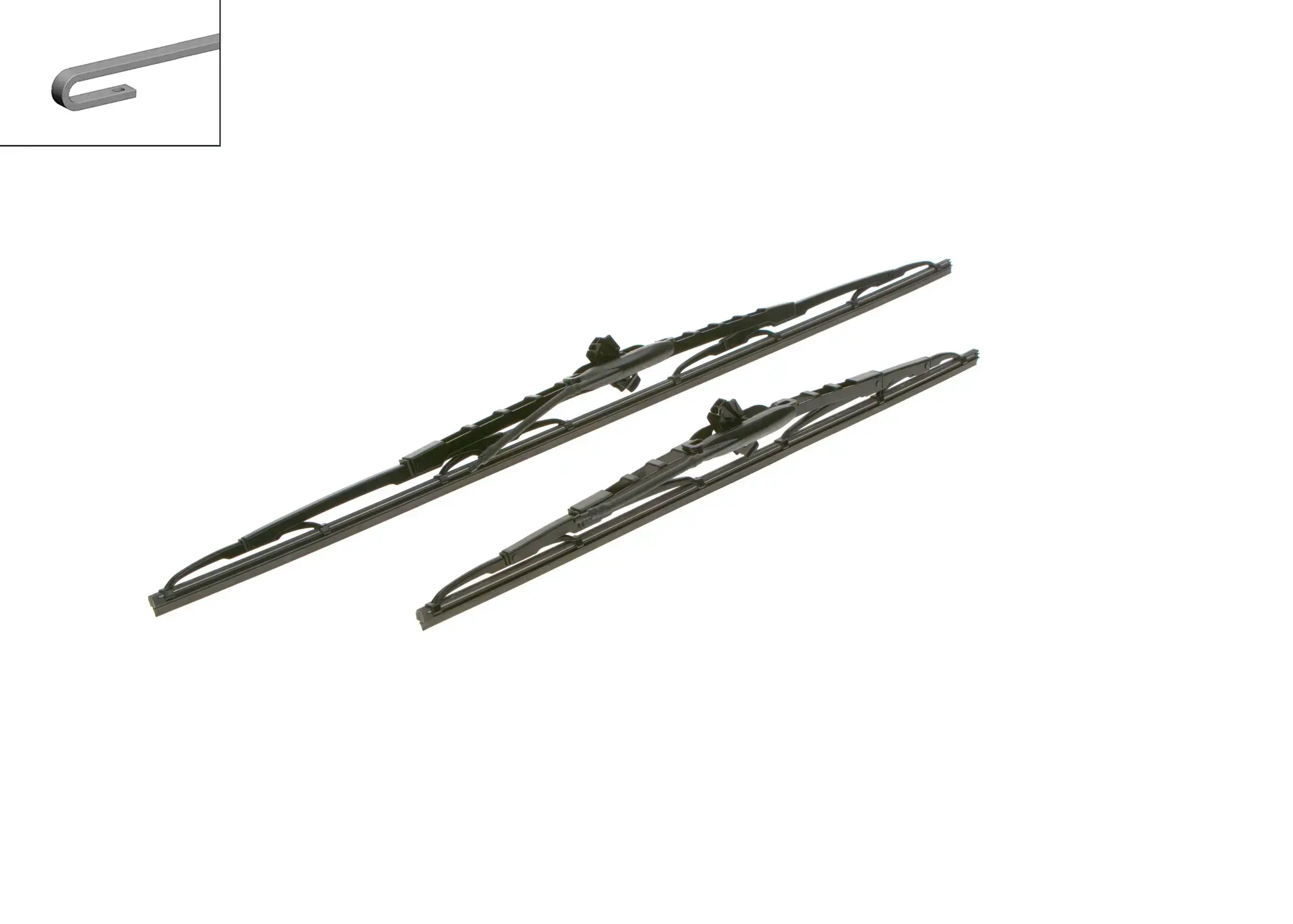 Bosch Retrofit Flat Wiper Blade Set Ar652S With Spray Nozzle