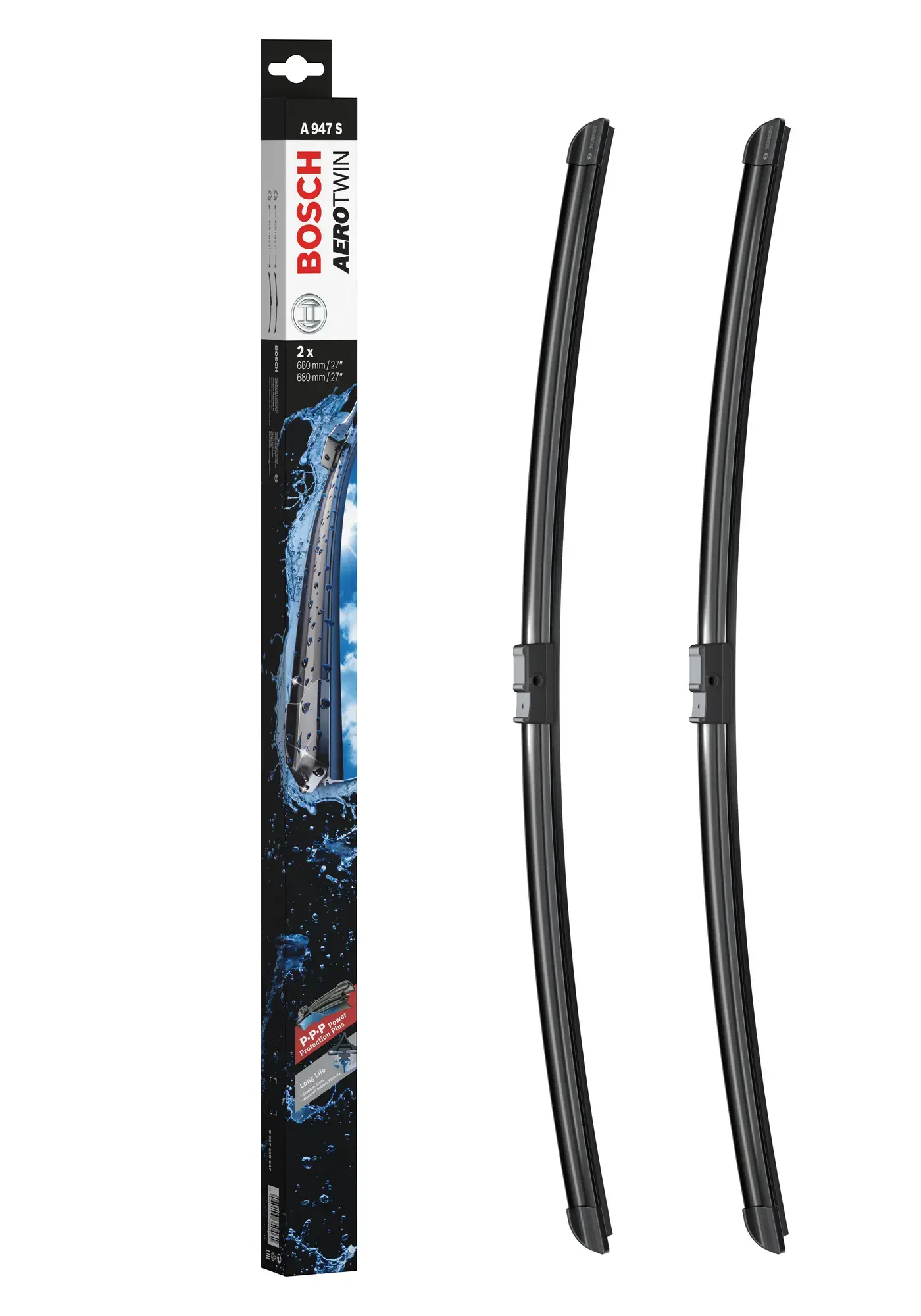 Bosch Aerotwin Flat Wiper Blade Set A947S