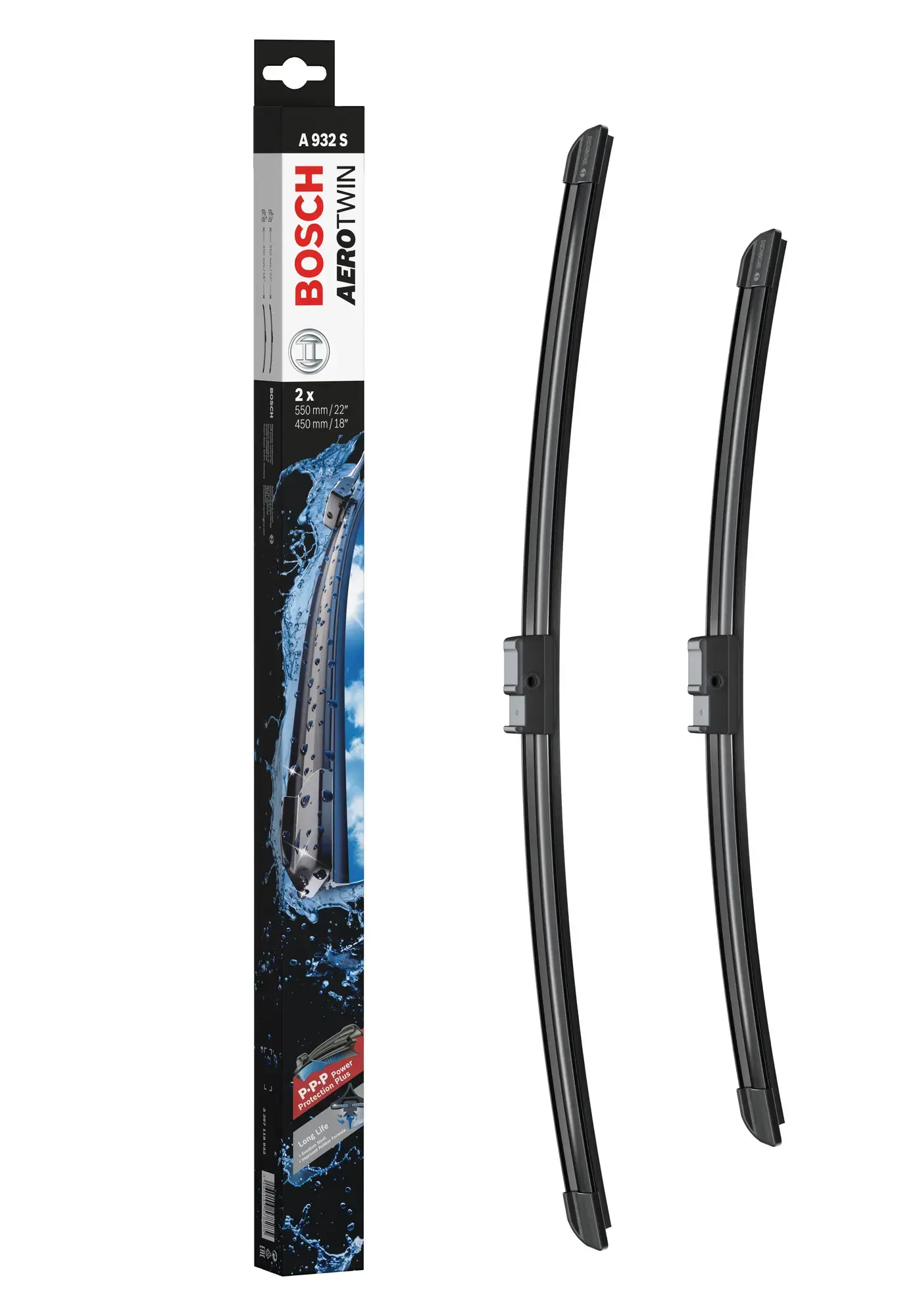 Bosch Aerotwin Flat Wiper Blade Set A932S