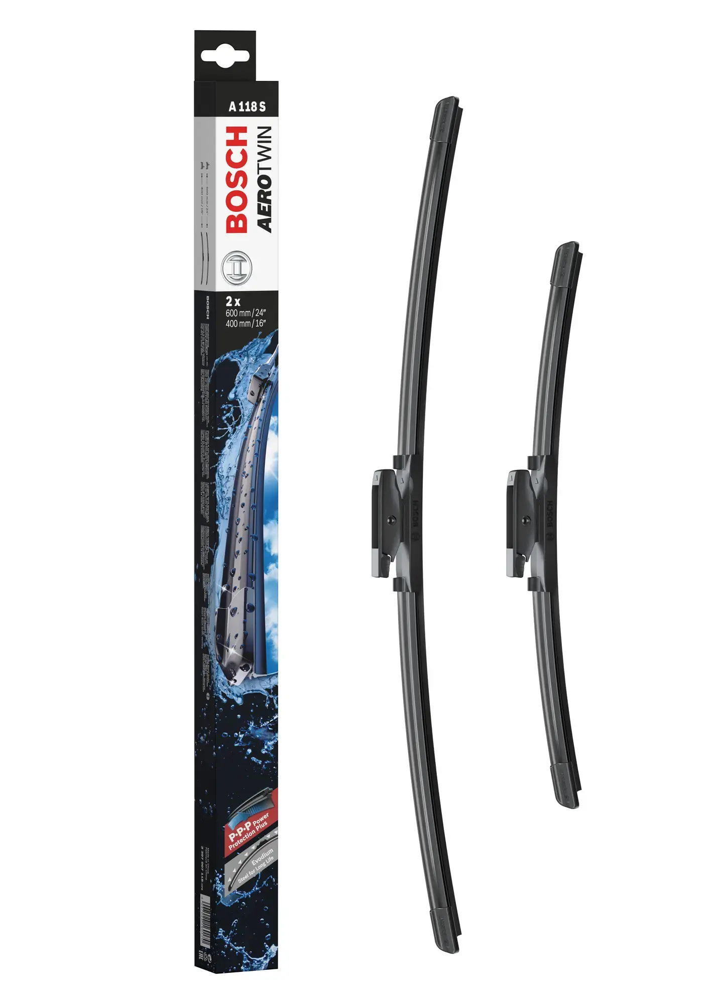 Bosch Aerotwin Flat Wiper Blade Set A118S