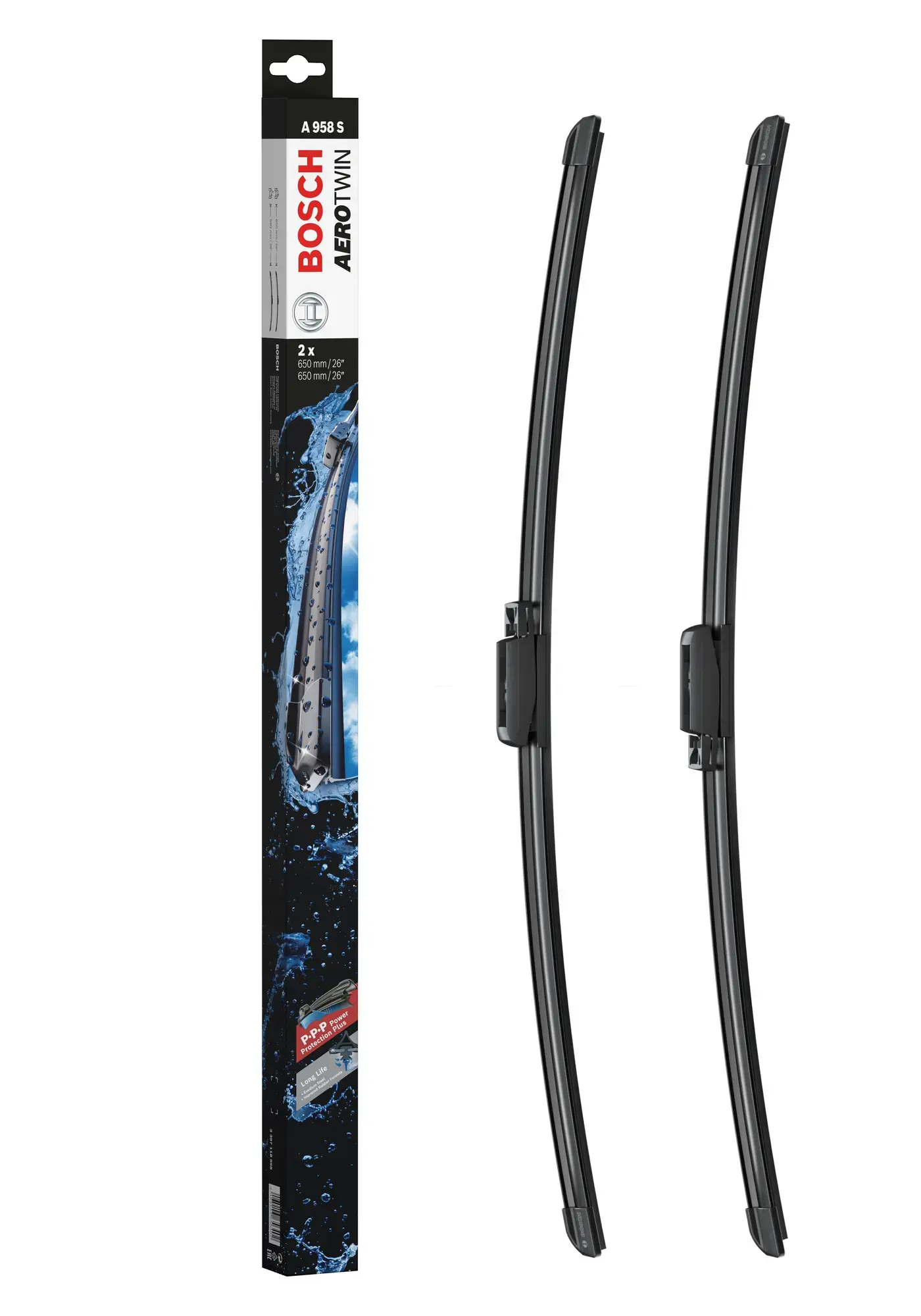 Bosch Aerotwin Flat Wiper Blade Set A958S