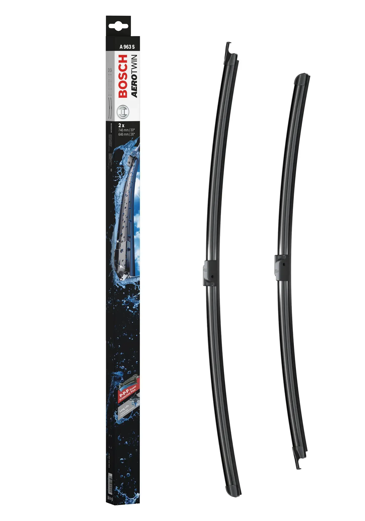 Bosch Aerotwin Flat Wiper Blade Set A963S
