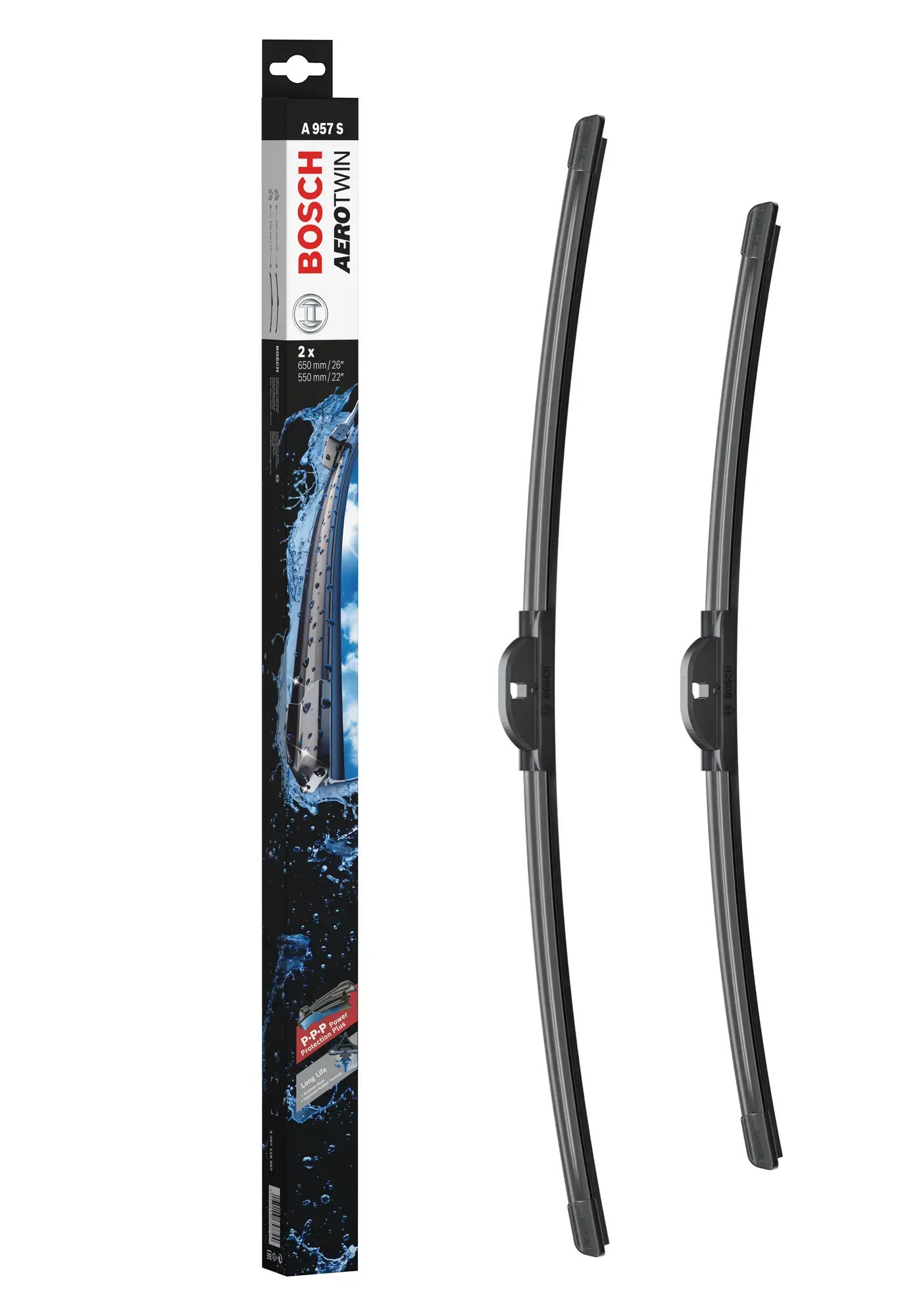 Bosch Aerotwin Flat Wiper Blade Set A957S