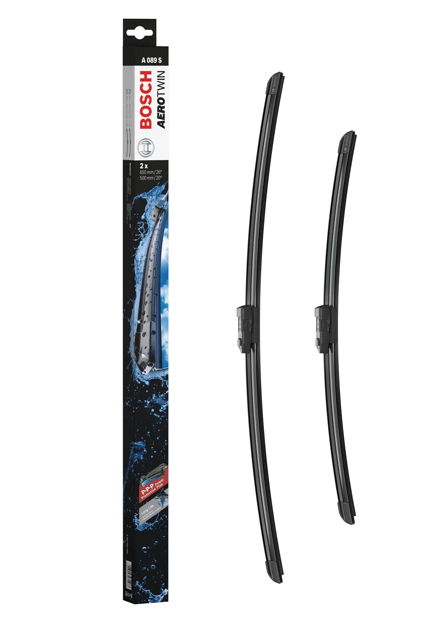 Bosch Aerotwin Flat Wiper Blade Set A089S