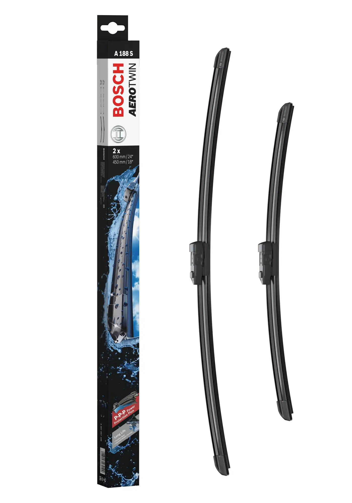Bosch Aerotwin Flat Wiper Blade Set A188S