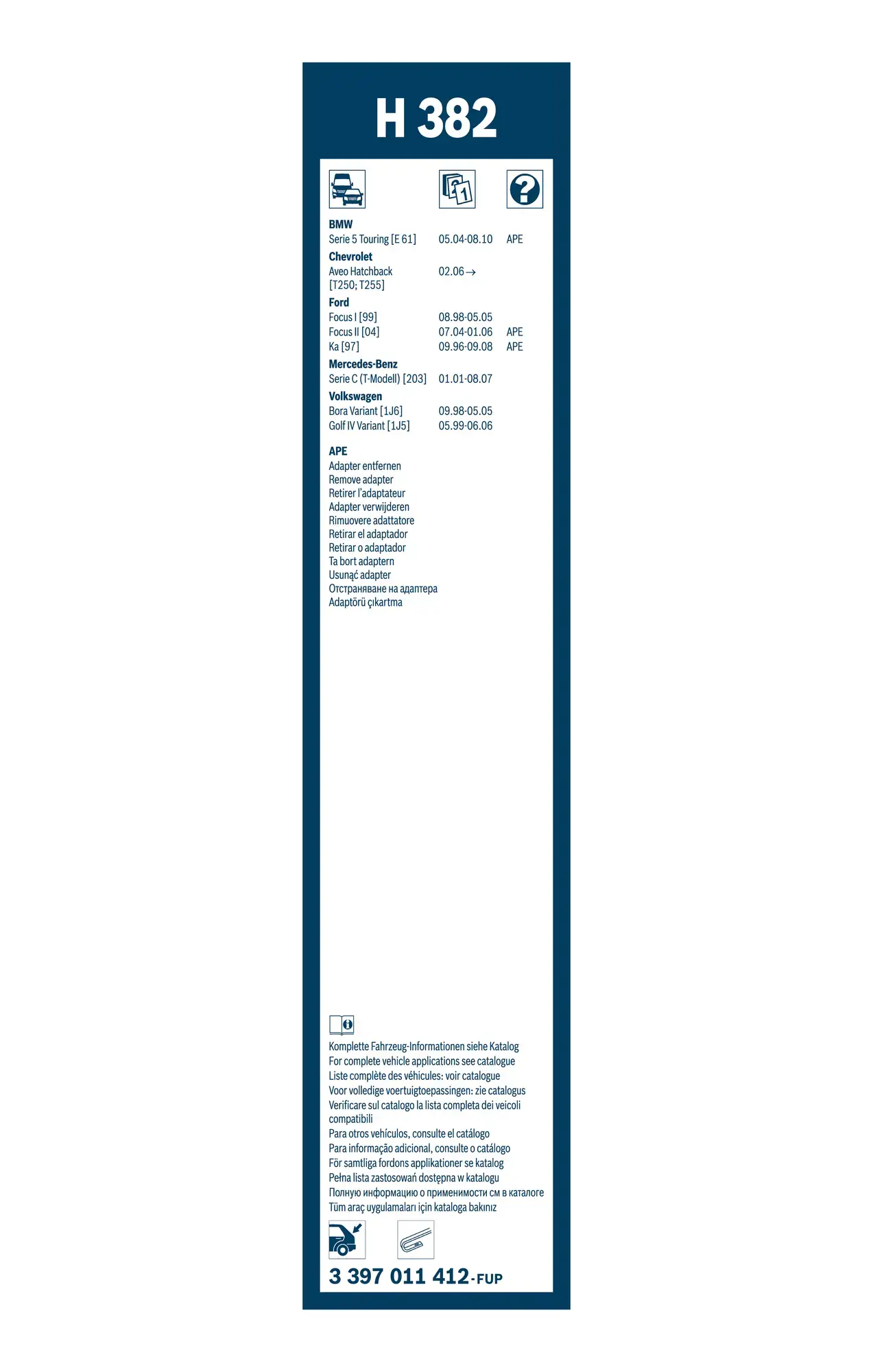 Bosch Super Plus Specific Rear Wiper Blade H381