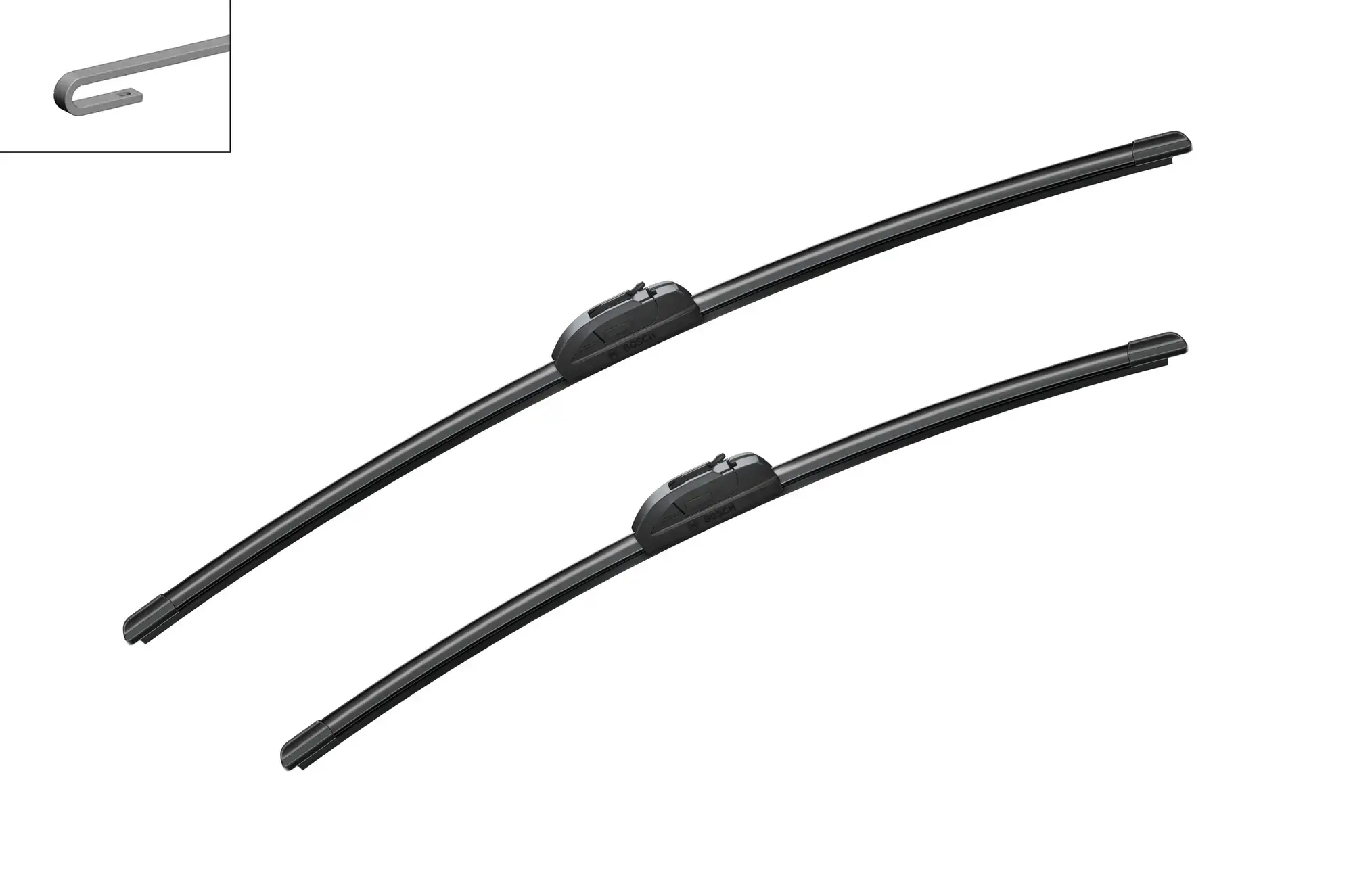 Bosch Retrofit Flat Wiper Blade Set Ar725S With Spray Nozzle
