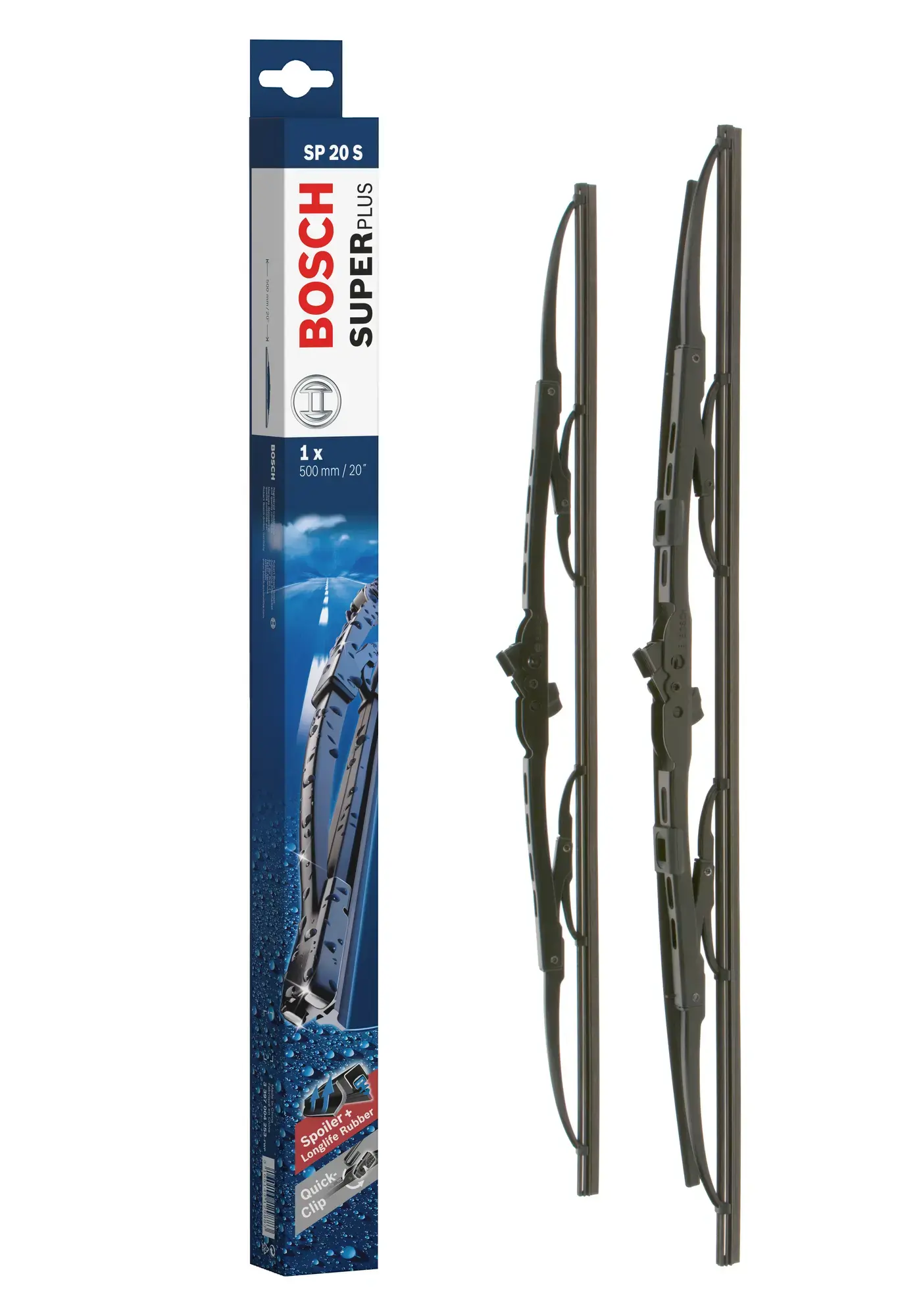 Bosch Super Plus Universal Wiper Blade Set With Spoiler SP20/20S
