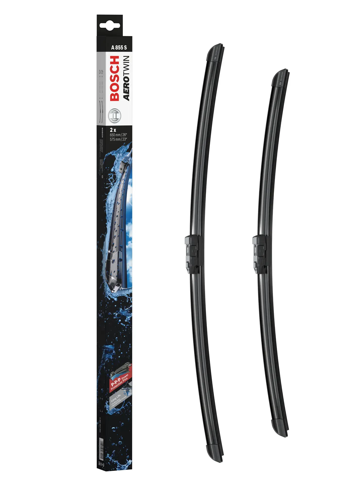 Bosch Aerotwin Flat Wiper Blade Set A855S