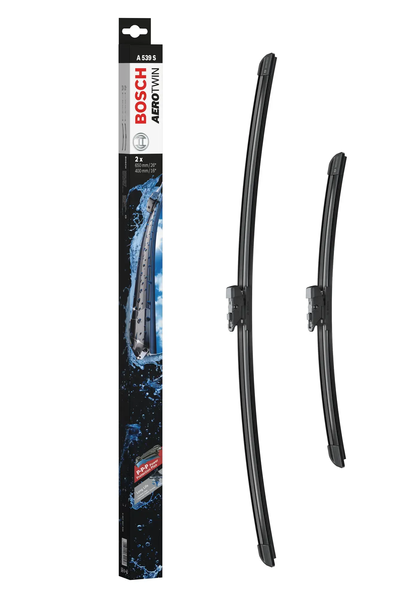 Bosch Aerotwin Flat Wiper Blade Set A539S