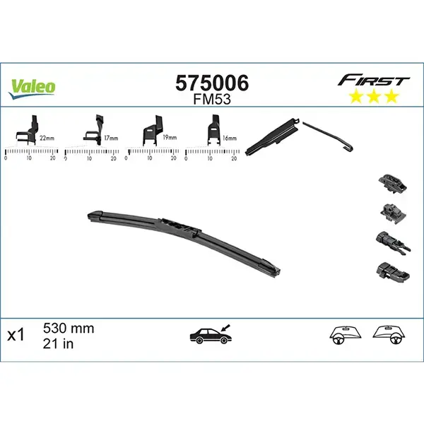 Valeo First Multi-Connect Wiper Blade FM53