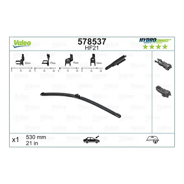 Valeo Hydro Connect Wiper Blade HF21