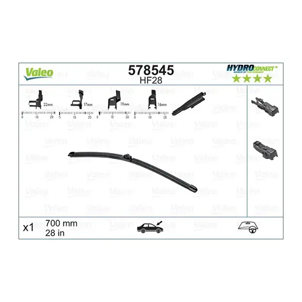 Valeo Hydro Connect Wiper Blade HF28