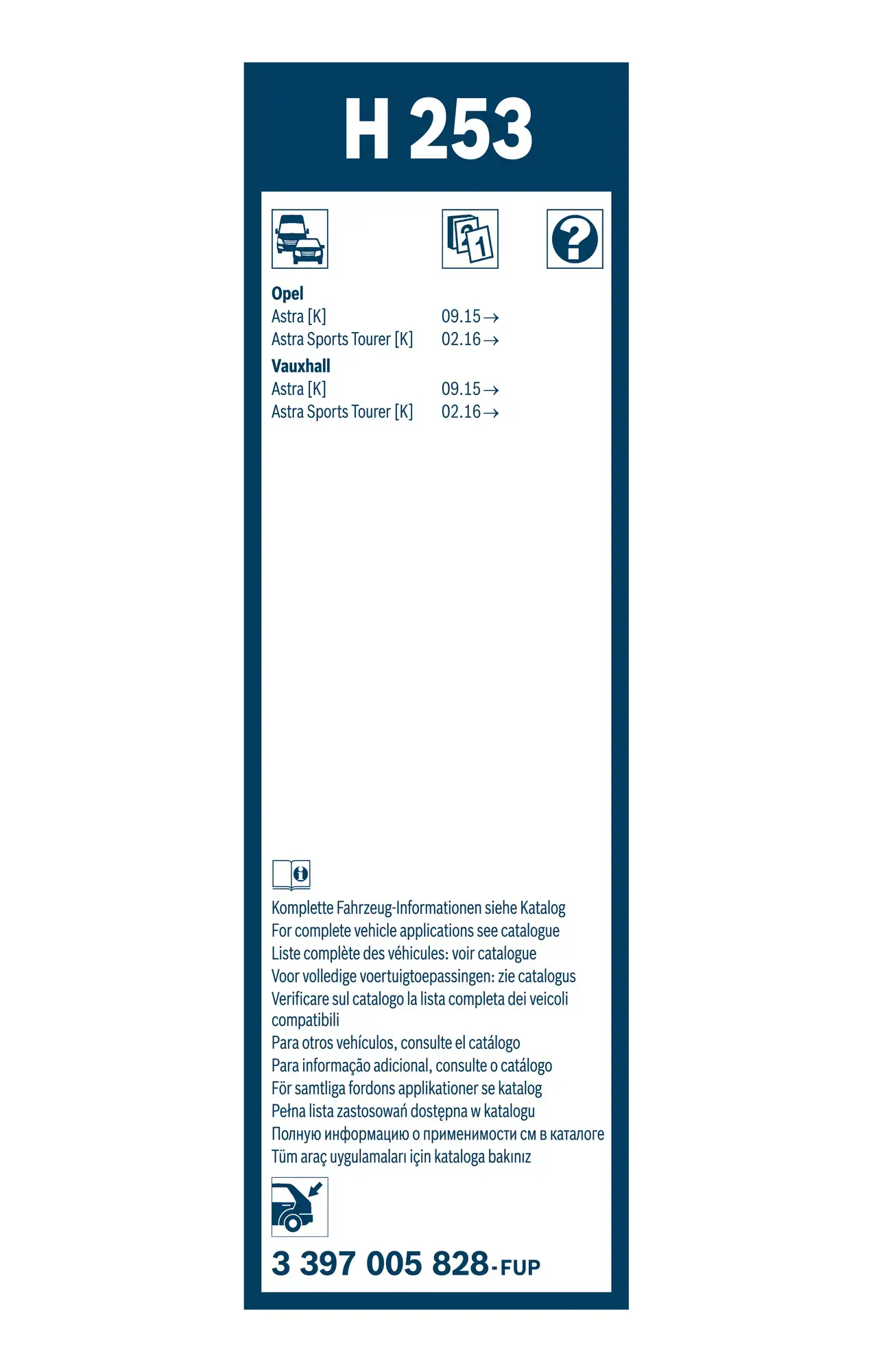 Bosch Super Plus Specific Rear Wiper Blade H253