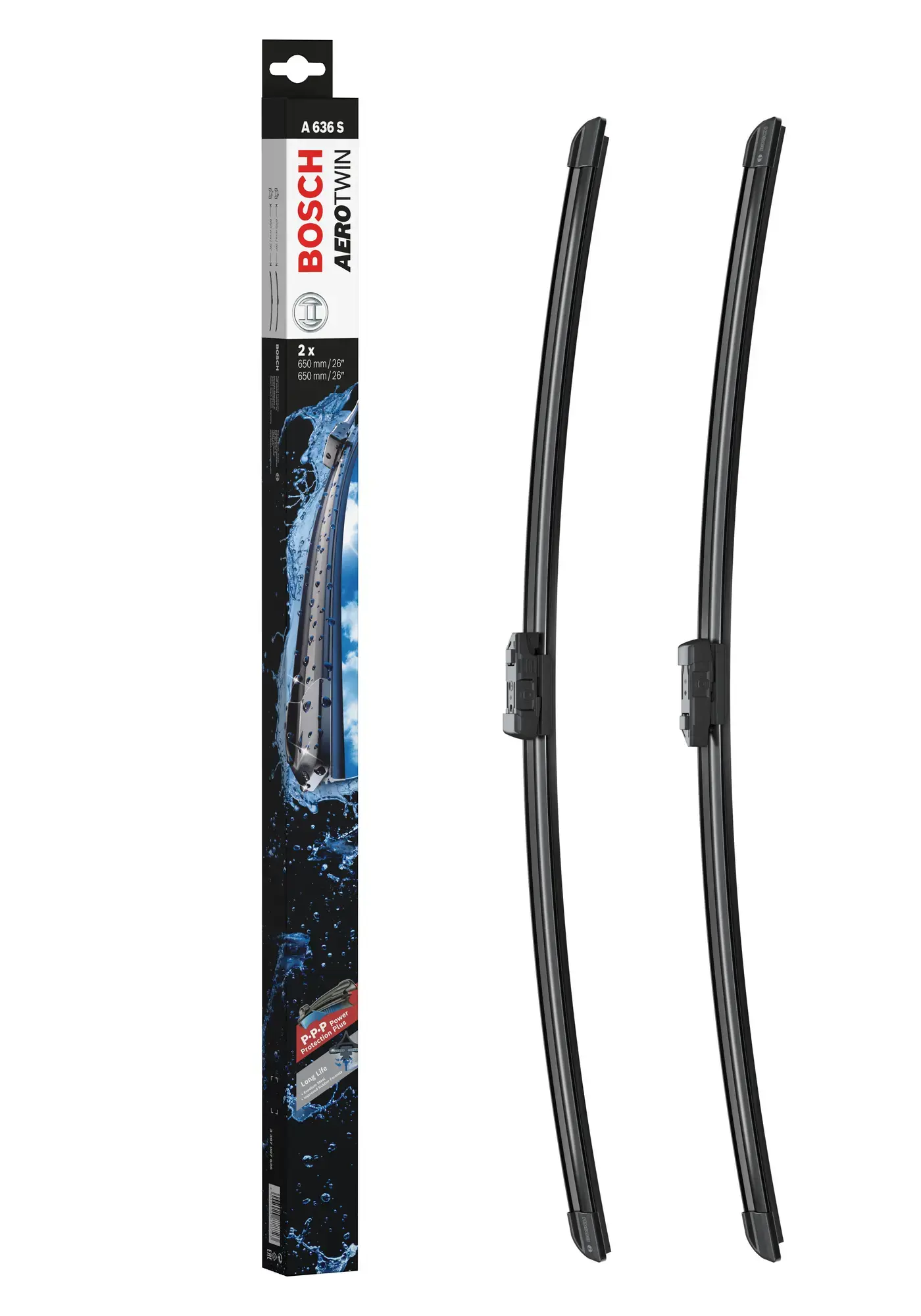 Bosch Aerotwin Flat Wiper Blade Set A636S