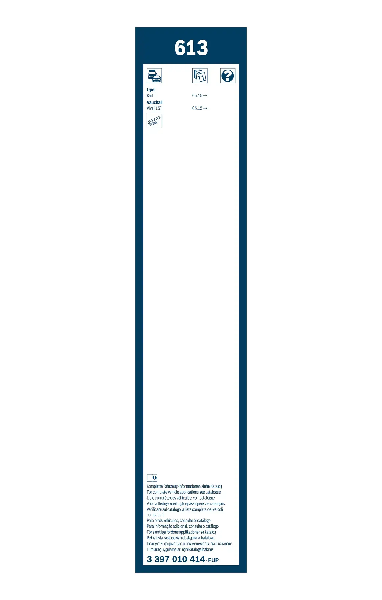 Bosch Super Plus Specific Wiper Blade Set 613