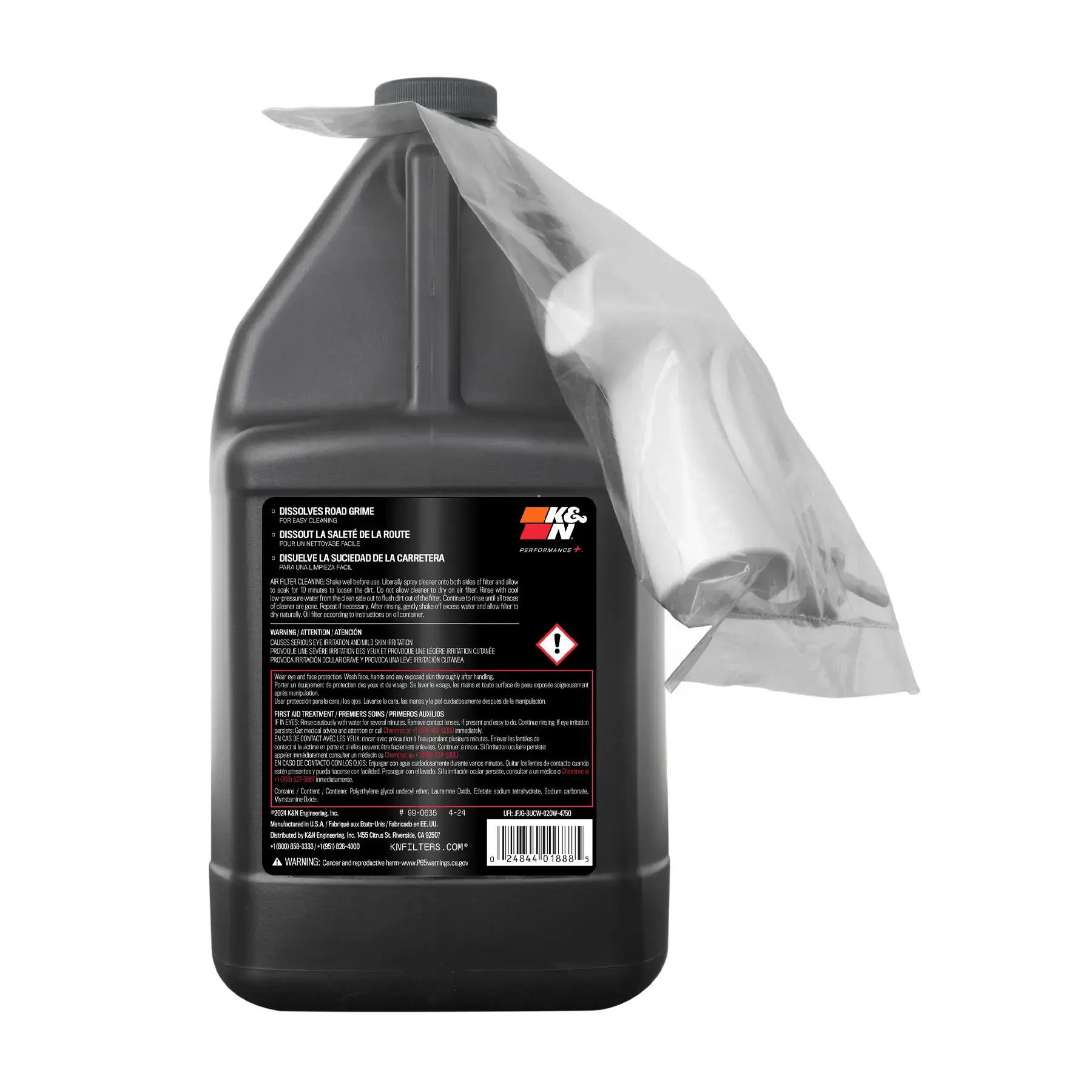 K&N 99-0635 Power Kleen, Air Filter Cleaner - 1 gal