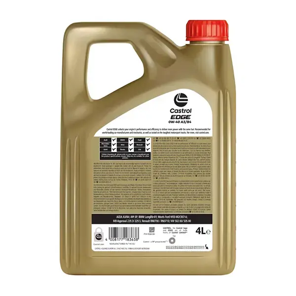 Castrol Edge Engine Oil - 0W-40 - A3/B4 4ltr