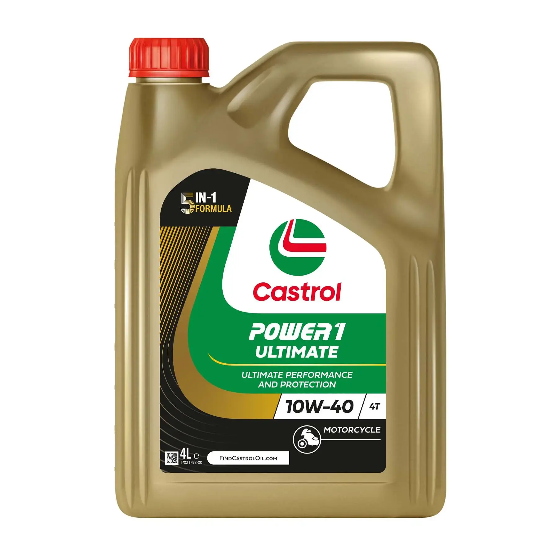 Castrol POWER1 ULTIMATE 4T 10W-40 Motorcycle Oil 1L, Gold