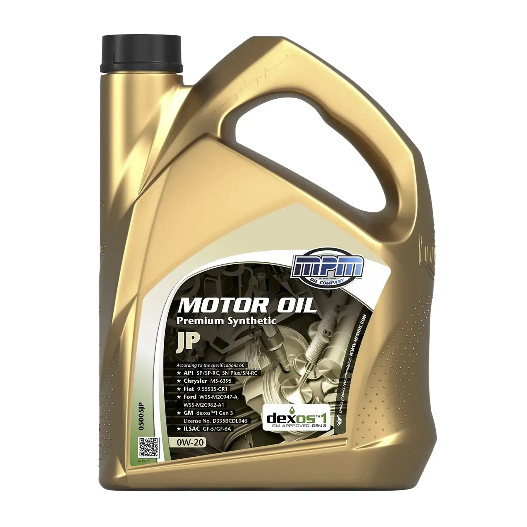 MPM Oil 0W-20 Premium Synthetic JP 5L
