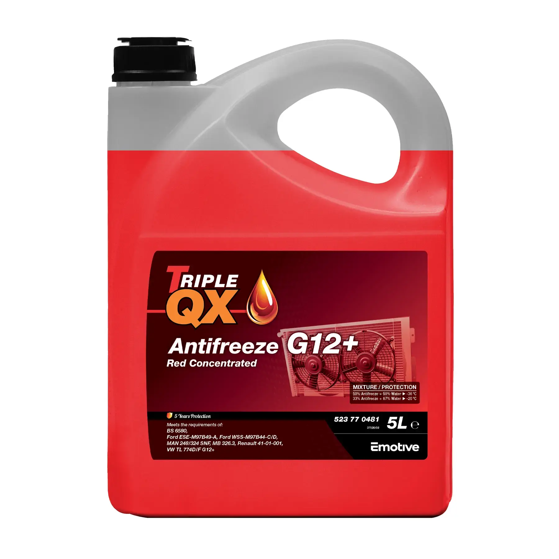 Triple QX Red Concentrate Antifreeze/Coolant 5Ltr