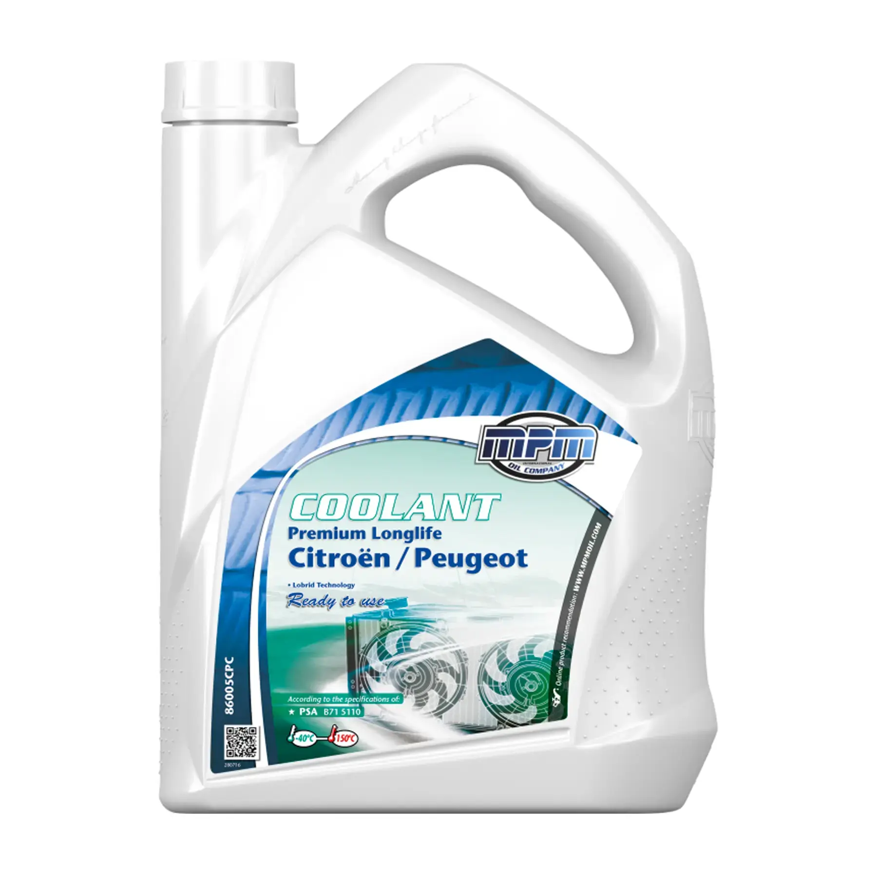 MPM Coolant Premium Longlife -40°C CPC Ready To Use Citroen / Peugeot 5L