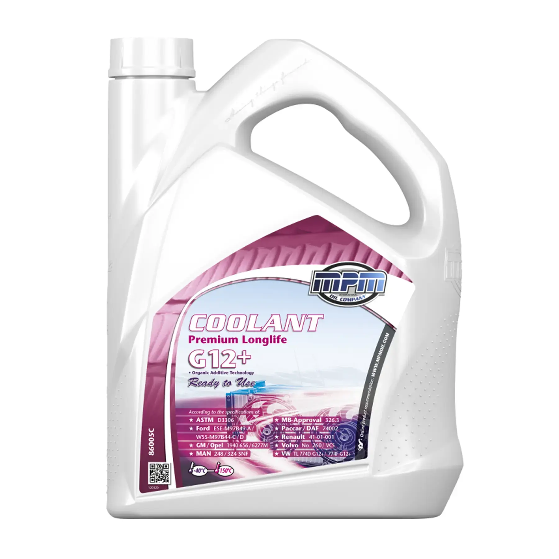MPM Coolant Premium Longlife -40°C G12+ Ready to Use 5L