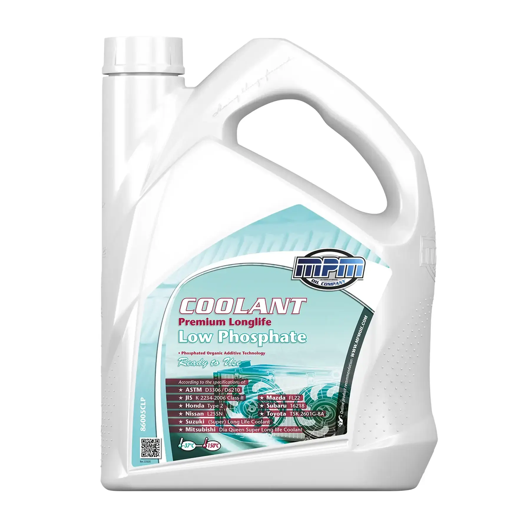 MPM Coolant Low Phosphate Electric Vehicles Ready to Use -37°C 5L