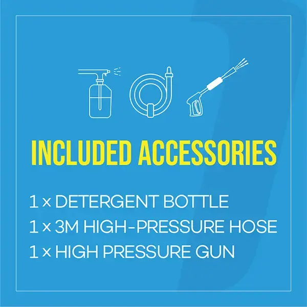 Top Tech 1400W Pressure Washer with External Detergent Bottle