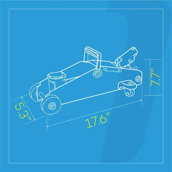 Top Tech 2 Tonne Trolley Jack