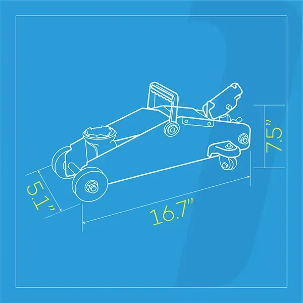 Top Tech 1.5 Tonne Trolley Jack