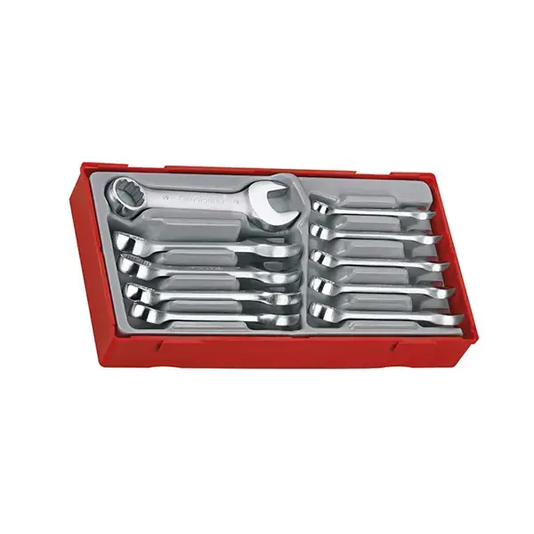 null Teng Tools TT6010M 10 Piece 12pt Midget Combination Stubby Spanner Set