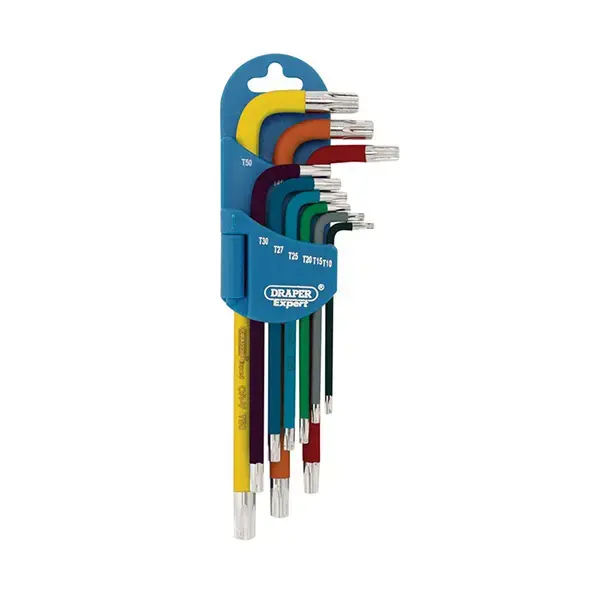Draper TX-STAR® Metric Coloured Long Arm Key Set (9 Piece)