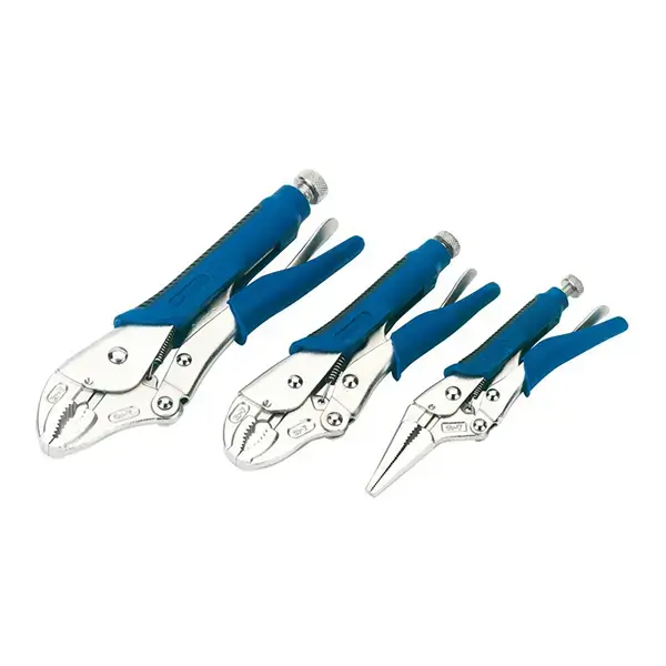 Draper Soft Grip Self Grip Pliers Set (3 Piece)