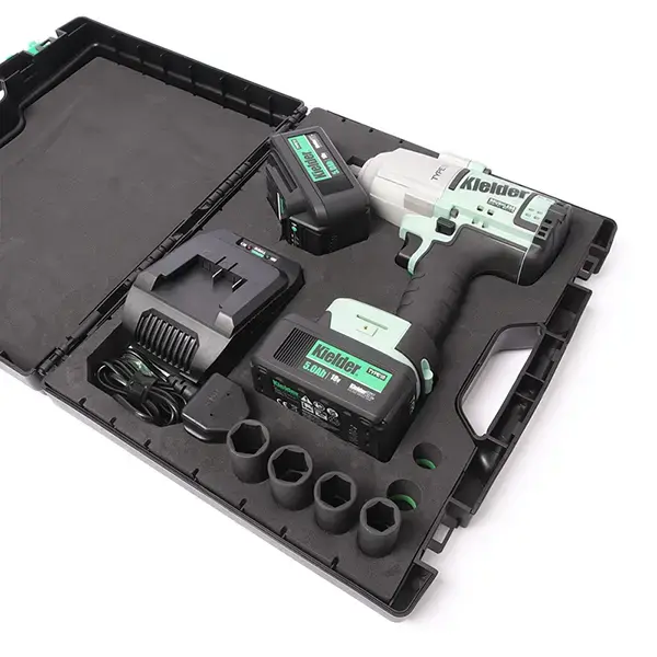 Kielder  TYPE18 18v 1/2" High Torque Impact Wrench (Kit) with 2 x 5.0Ah Batteries & 4pc Deep Impact Socket Set