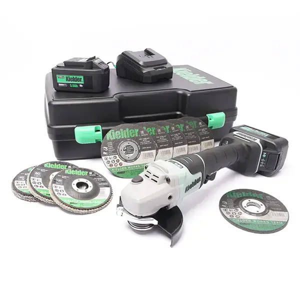 Kielder 115mm 18v Li-Ion TYPE18 Brushless Angle Grinder, 2 x 5.0Ah Kit