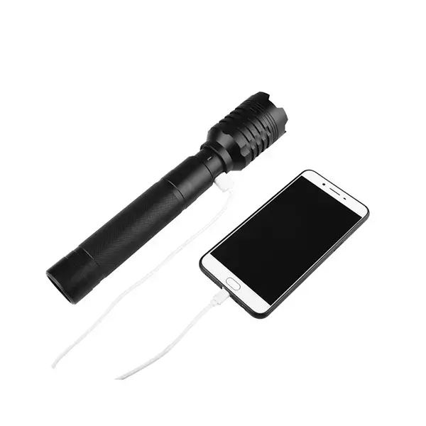 MasterPro USB Rechargeable Aluminium Flashlight Torch 60W COB 3200LM 265mm