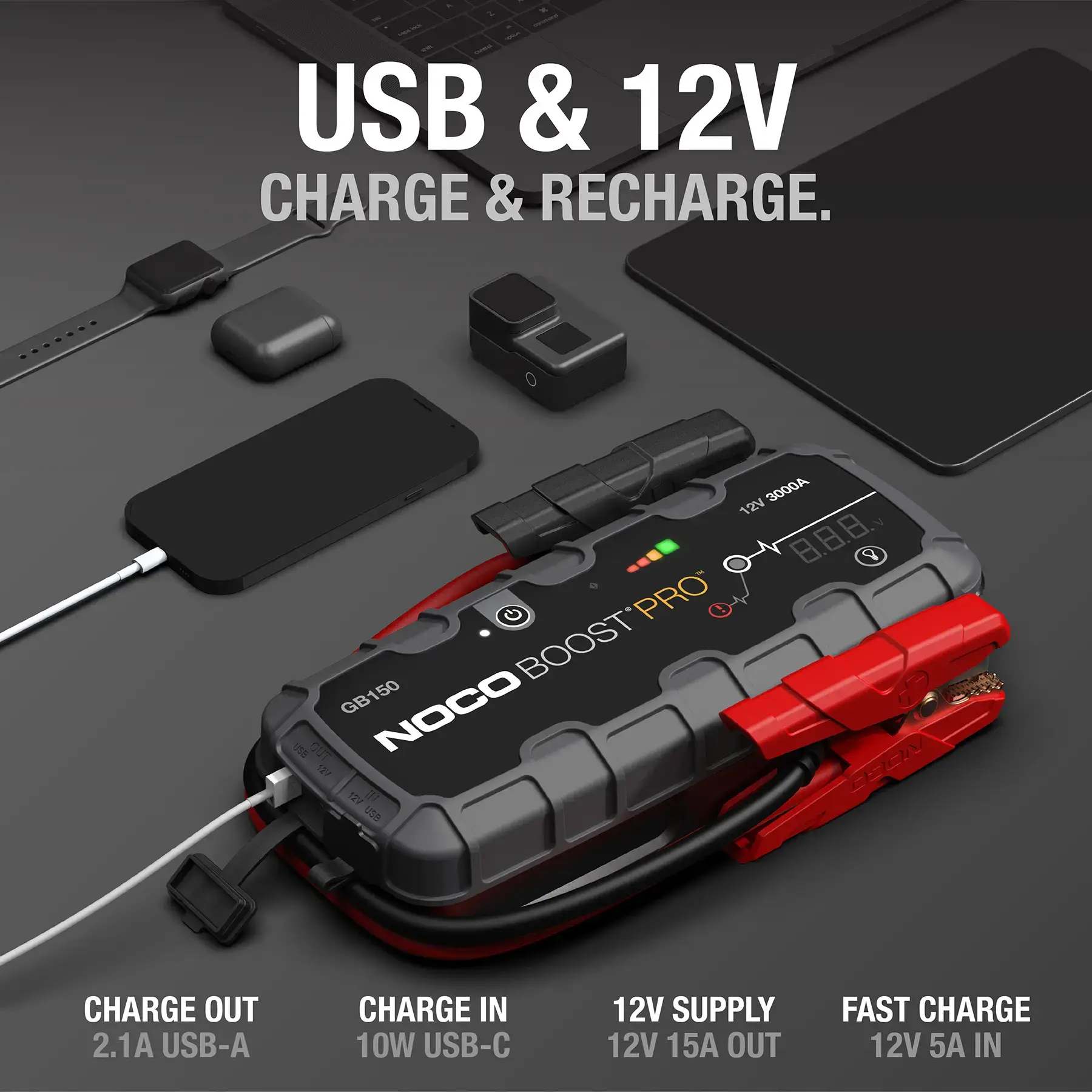 Noco GB150 Boost PRO 3000A UltraSafe Lithium Jump Starter