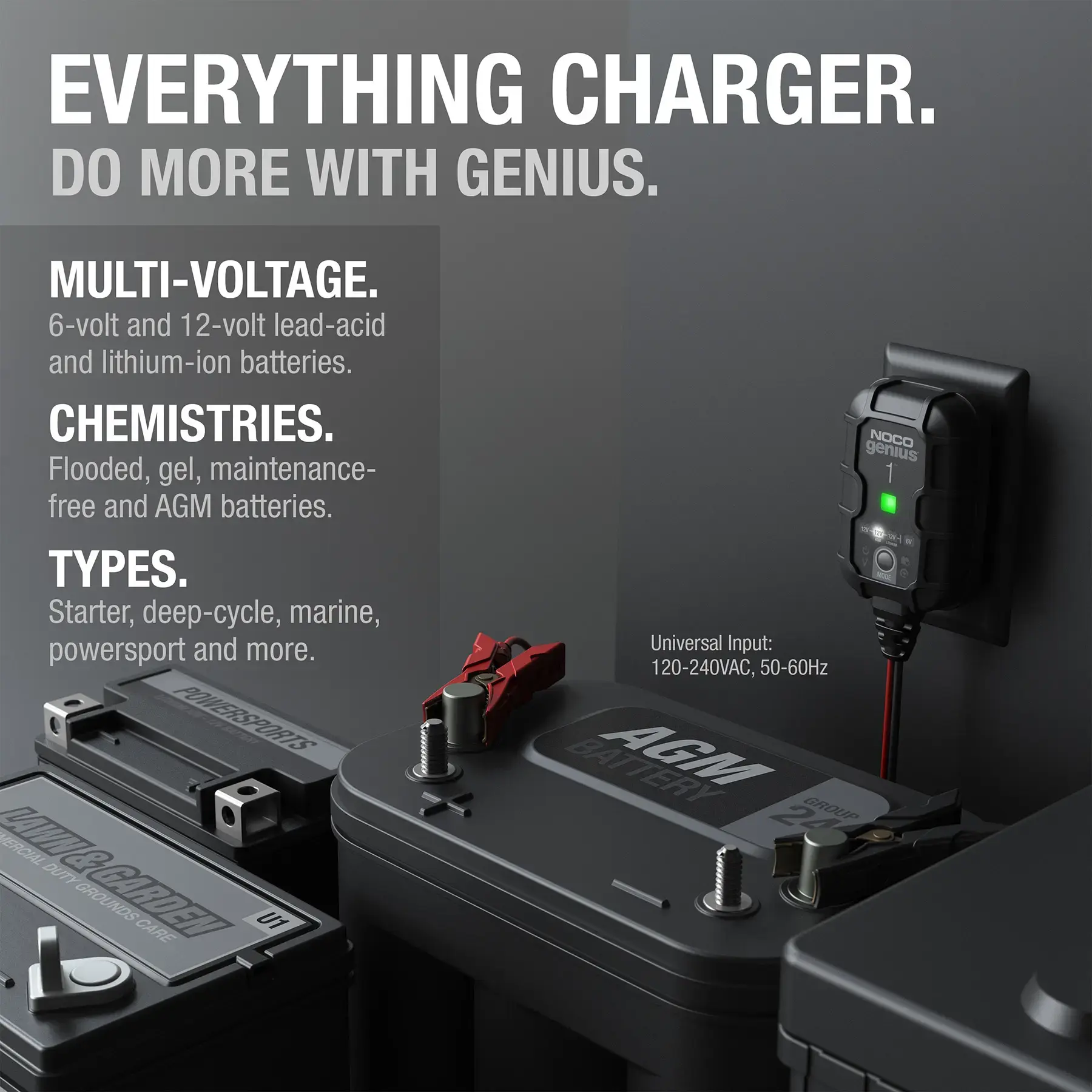 Noco GENIUS1 6V/12V 1-Amp Smart Battery Charger