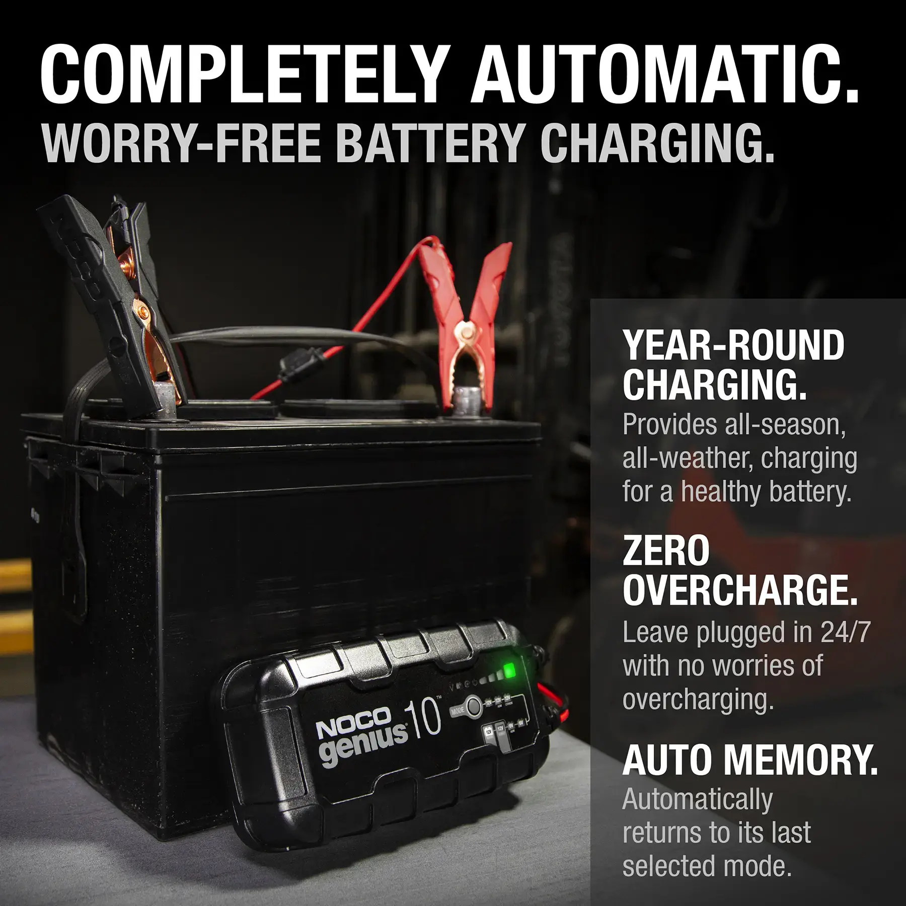 Noco GENIUS10 6V/12V 10-Amp Smart Battery Charger