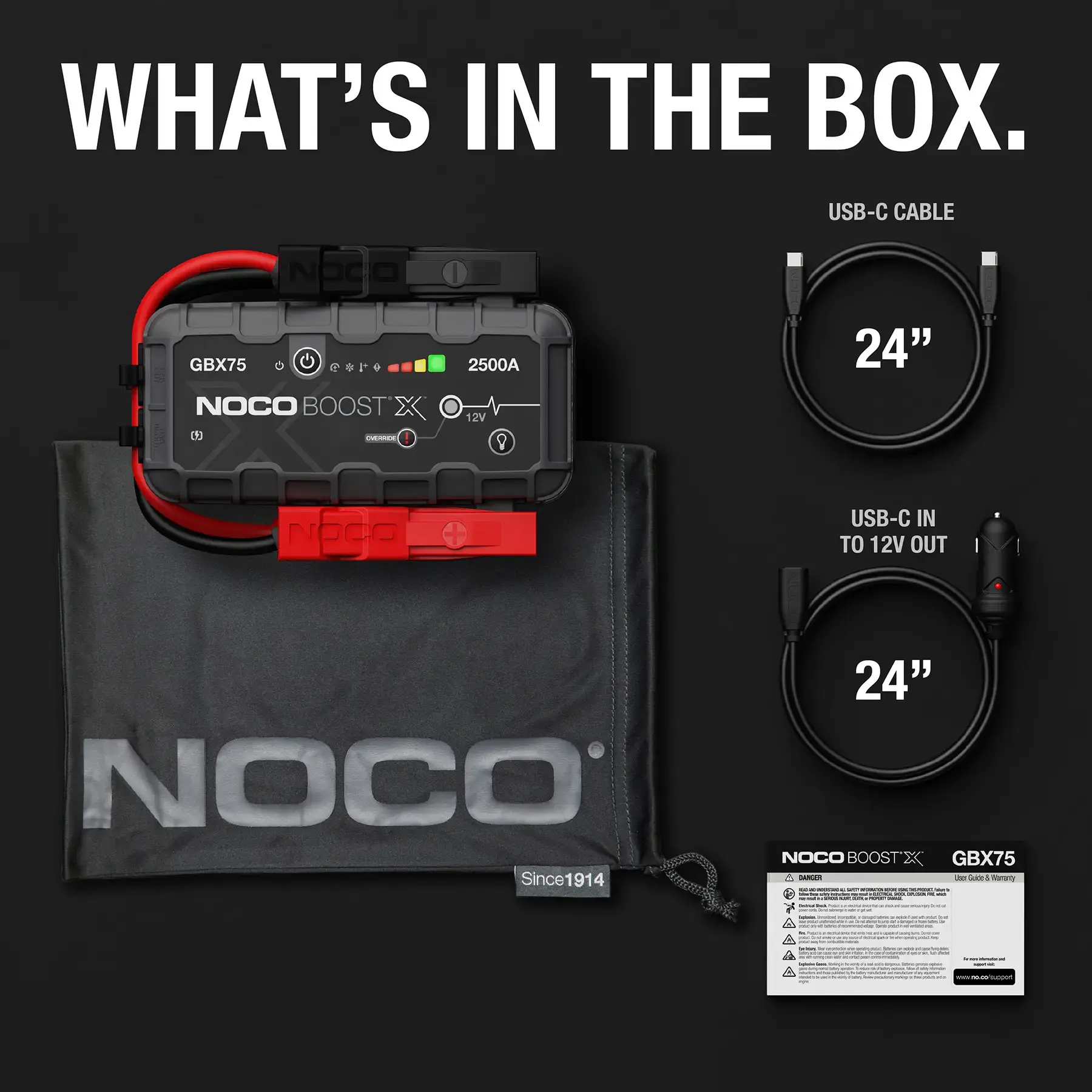 Noco GBX75 Boost X 12V 2500A Lithium Jump Starter