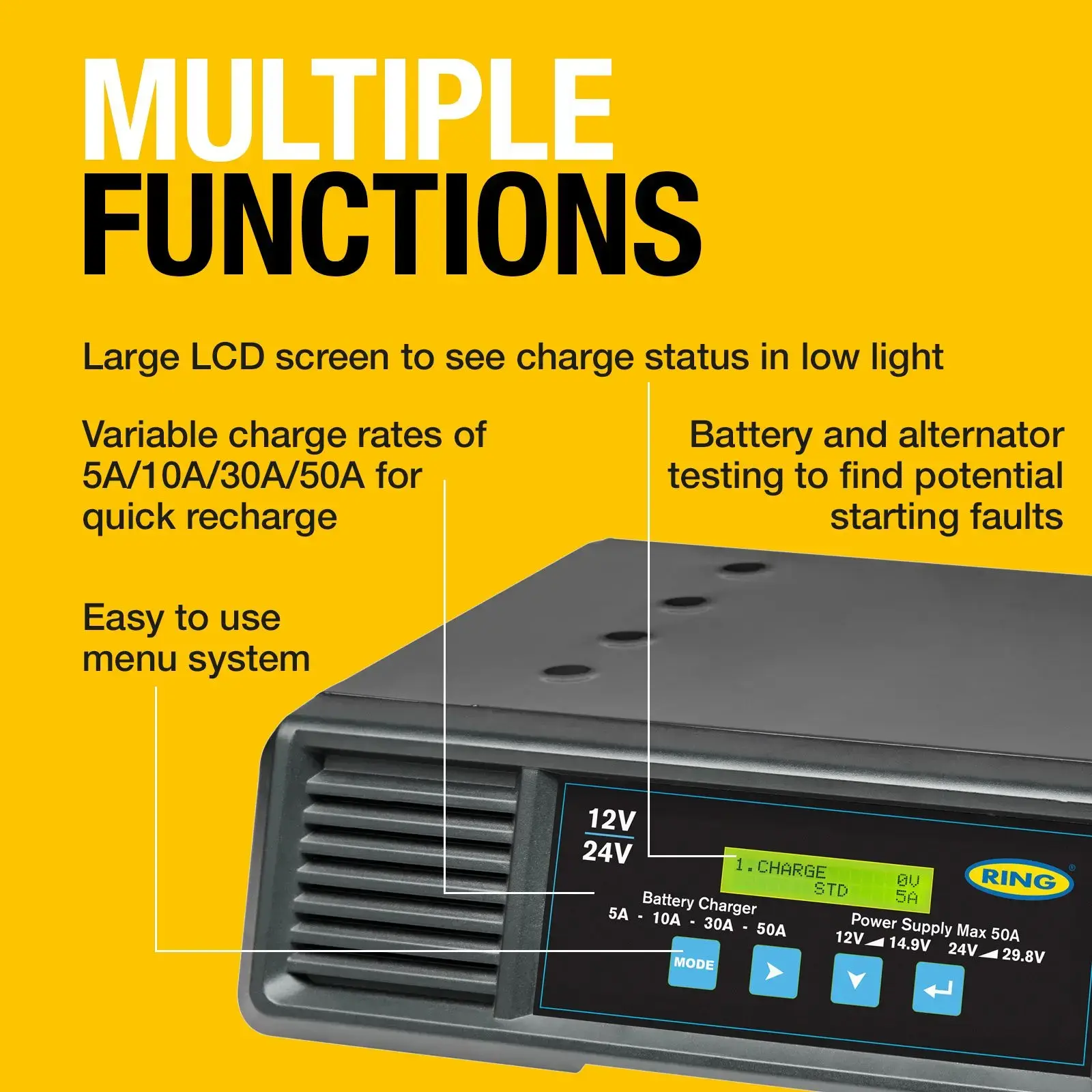 Ring Auto RSCP5024 Smartcharge PRO 50A